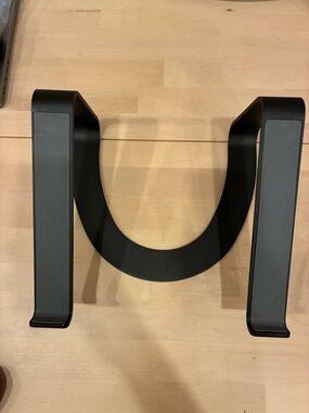Black Laptop Stand Holder - Adjustable Vertical Mount